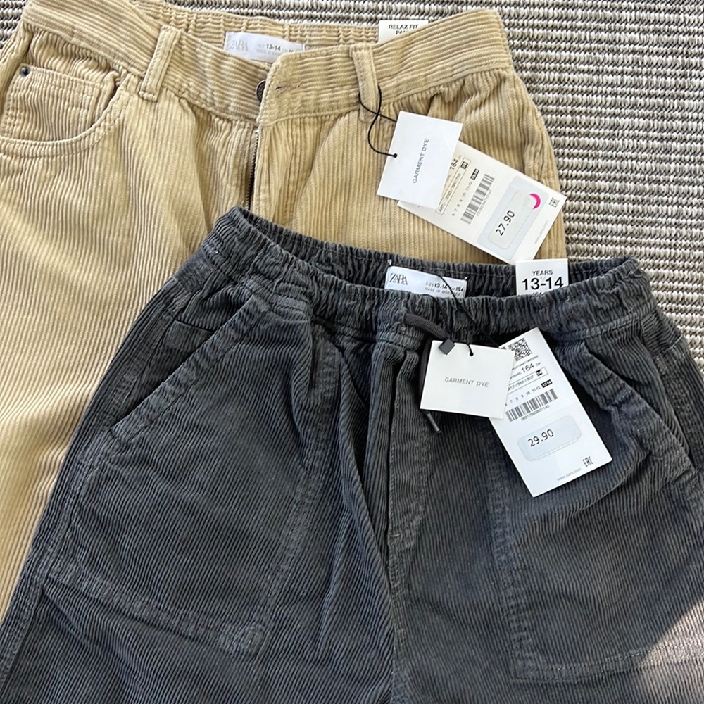 Zara Kids - boys corduroy pants 13/14 - NWT